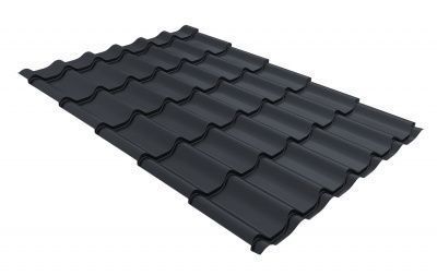 Металлочерепица Grand Line Classic PurLite Matt RAL 7024 Мокрый асфальт