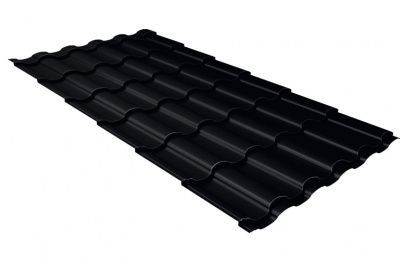 Металлочерепица Grand Line Kredo Velur RAL 9005 Черный