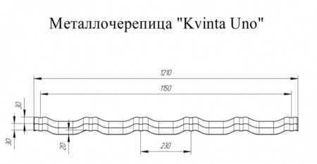 Профиль волновой Grand Line Kvinta Uno Полиэстер 0,45