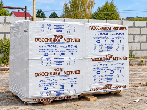 Газобетонные блоки ГК Газосиликат D500 600х400х250 стеновые